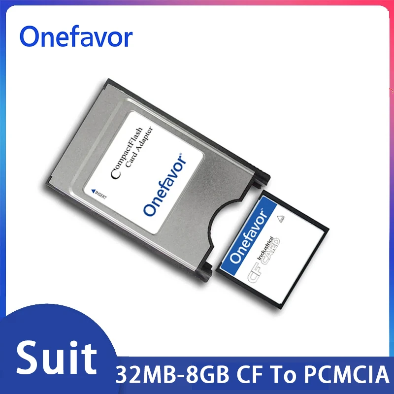 

Onefavor CF Memory Card with PCMCIA 68Pin Card adapter 64MB 128MB 256MB 512MB 1GB 2GB 4GB 8GB High Speed CF to PCMCIA