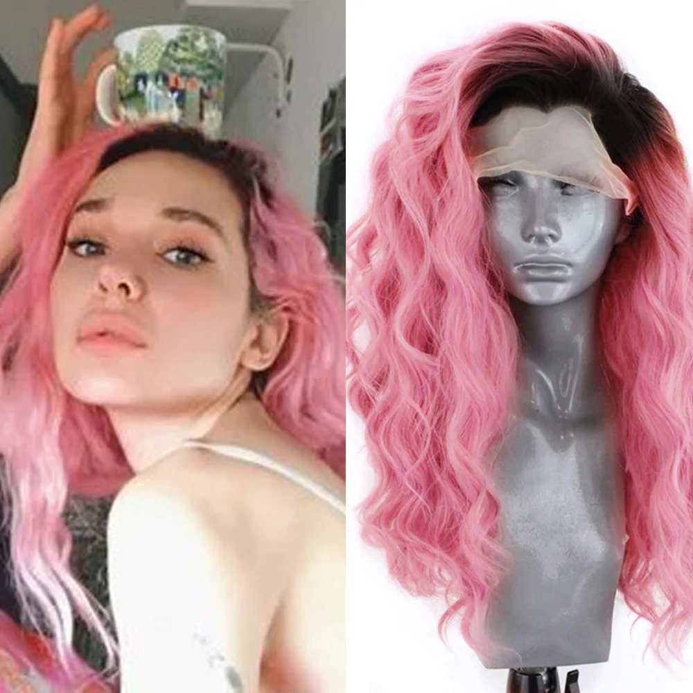 RONGDUOYI Ombre Pink Colored Long Wavy Synthetic Wig Loose Wavy Pink Hair Glueless Lace Front Wigs Makeup Use Daily Women Hair
RONGDUOYI Ombre Pink Colored Long Wavy Synthetic Wig Loose Wavy Pink Hair Glueless Lace Front Wigs Makeup Use Daily Women Hair