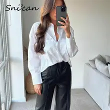 Simple Solid White Office Ladies Blouse Fashion Spring Diamonds Embroidery Pockets Women Shirts 2022 ZA Blusas Blancas De Mujer 
Simple Solid White Office Ladies Blouse Fashion Spring Diamonds Embroidery Pockets Women Shirts 2022 ZA Blusas Blancas De Mujer