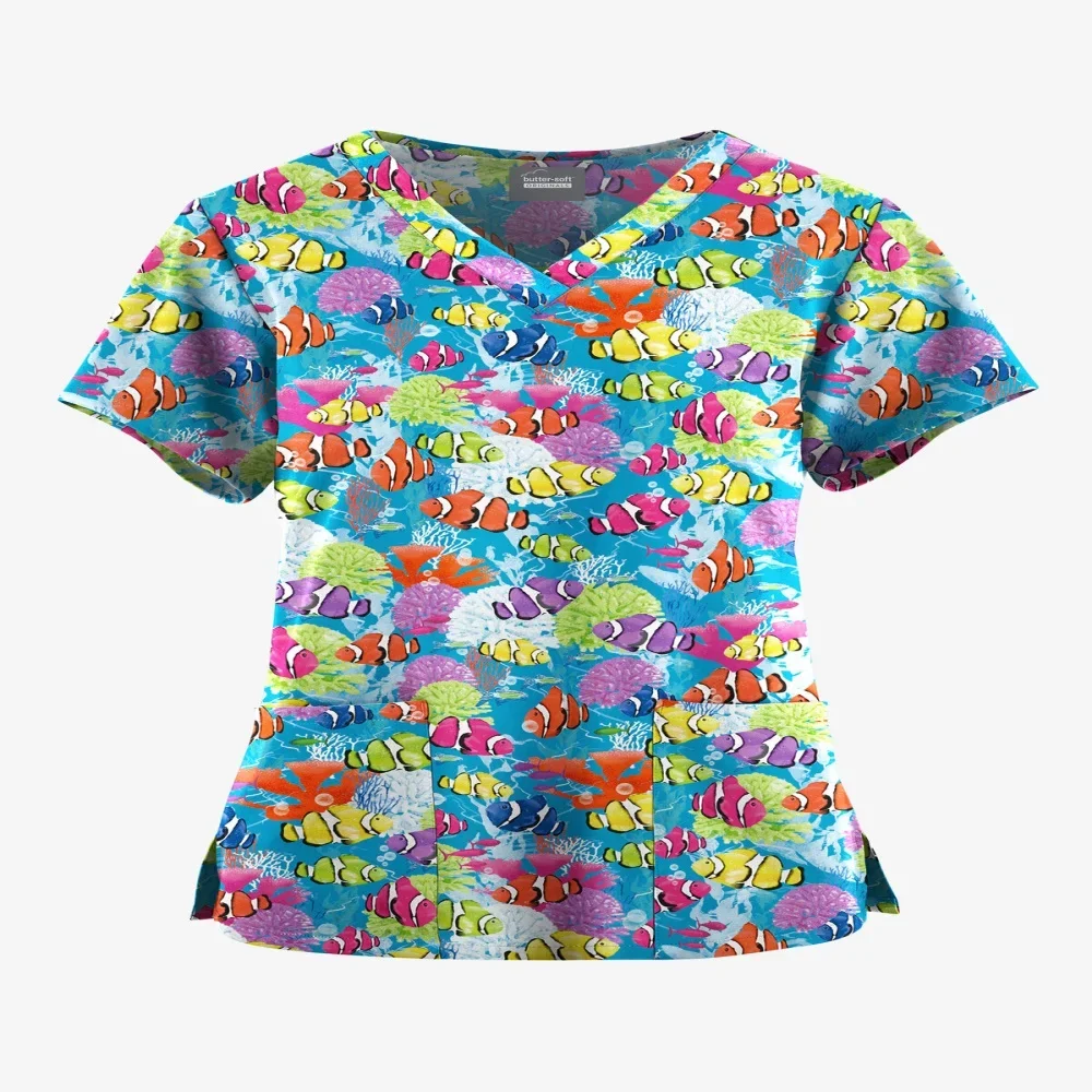 2024 Summer Short Sleeves Clothes for Women Cartoon Style Female Tops Fashion V-neck Casual Women's T-shirts Large Pocket Tops
2024 Summer Short Sleeves Clothes for Women Cartoon Style Female Tops Fashion V-neck Casual Women's T-shirts Large Pocket Tops