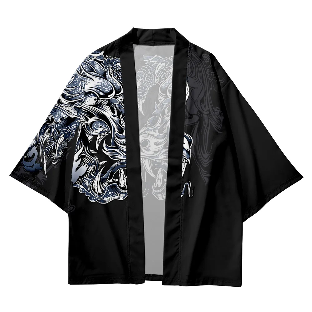 Men's Japanese Kimono Traditional 3D Dragon Pattern Casual Loose Thin Jacket Asian Kimono Cardigan
Men's Japanese Kimono Traditional 3D Dragon Pattern Casual Loose Thin Jacket Asian Kimono Cardigan