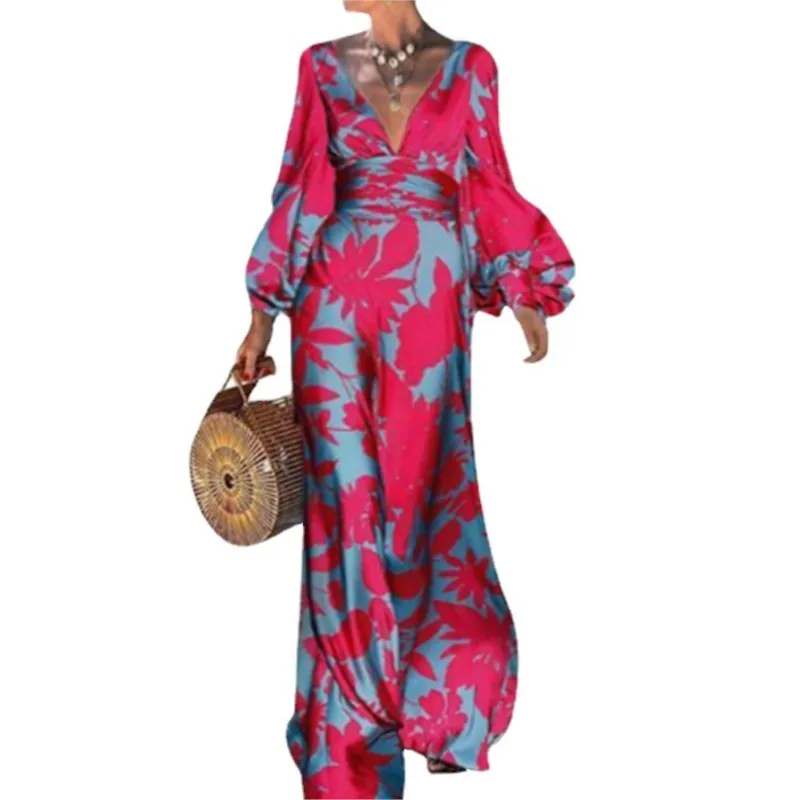 2023 Spring And Autumn Women's New Style V-neck Bubble Sleeves Sexy Fashionable Elegant Comfortable Large Swing High Waist Dress
2023 Spring And Autumn Women's New Style V-neck Bubble Sleeves Sexy Fashionable Elegant Comfortable Large Swing High Waist Dress