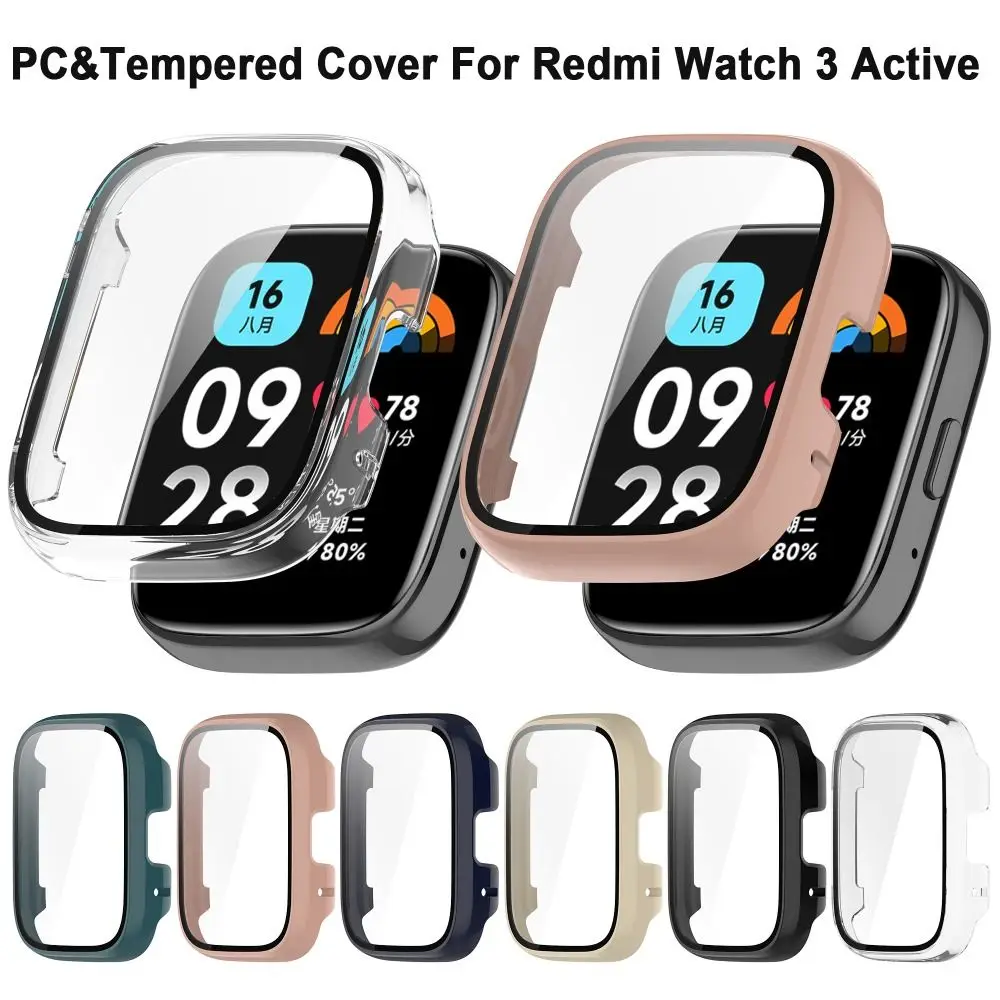 

1 шт. защитный чехол для Redmi Watch 3 Active полное покрытие жесткий корпус Защита экрана Закаленное стекло пленка бампер оболочка Горячая Распродажа