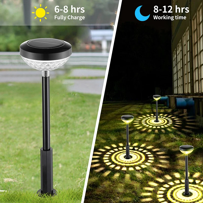 

2pc Garden Solar Lights Coloured Light Garden Pathway Lamps Led Fairy Lights Waterproof Landscape Yard Backyard Lawn Patio Decor