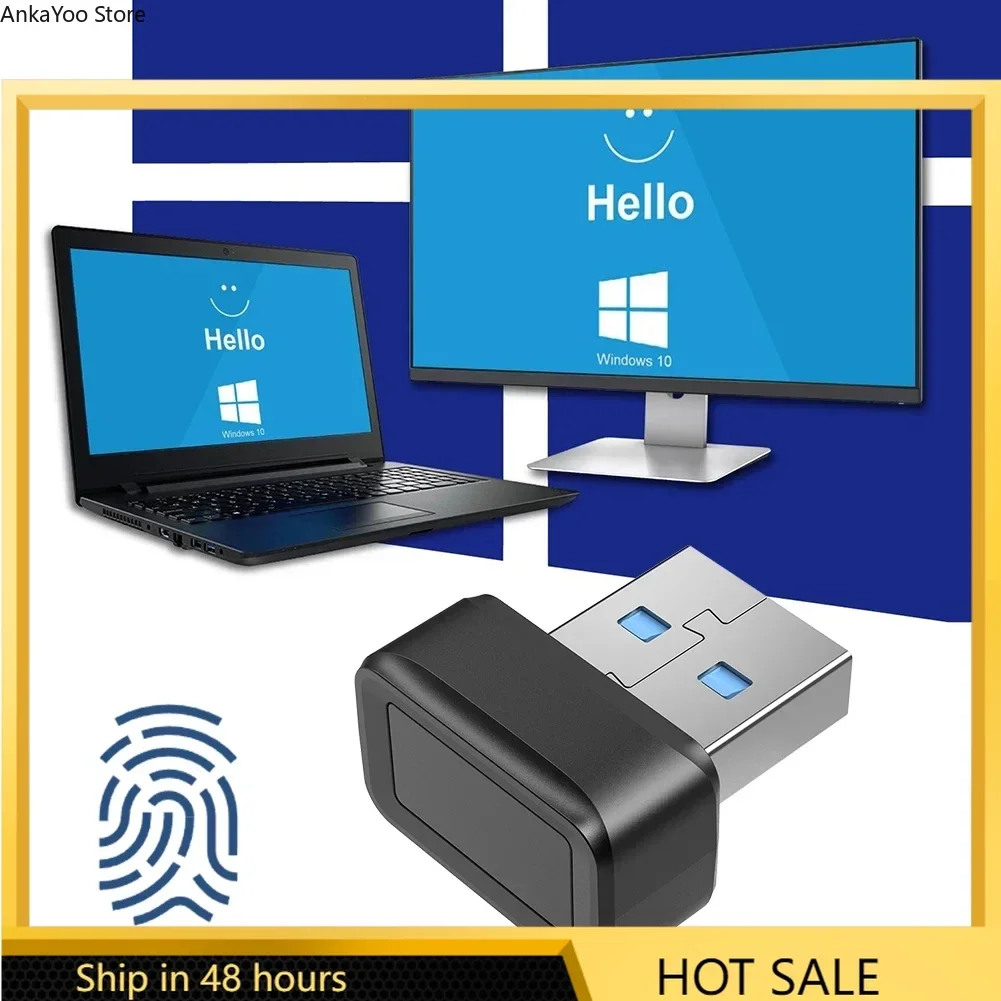 

USB Fingerprint Key Reader For Windows 7/8/10/11 Hello Security Key Biometric Scanner PC Fingerprint Sensor Module Password Free