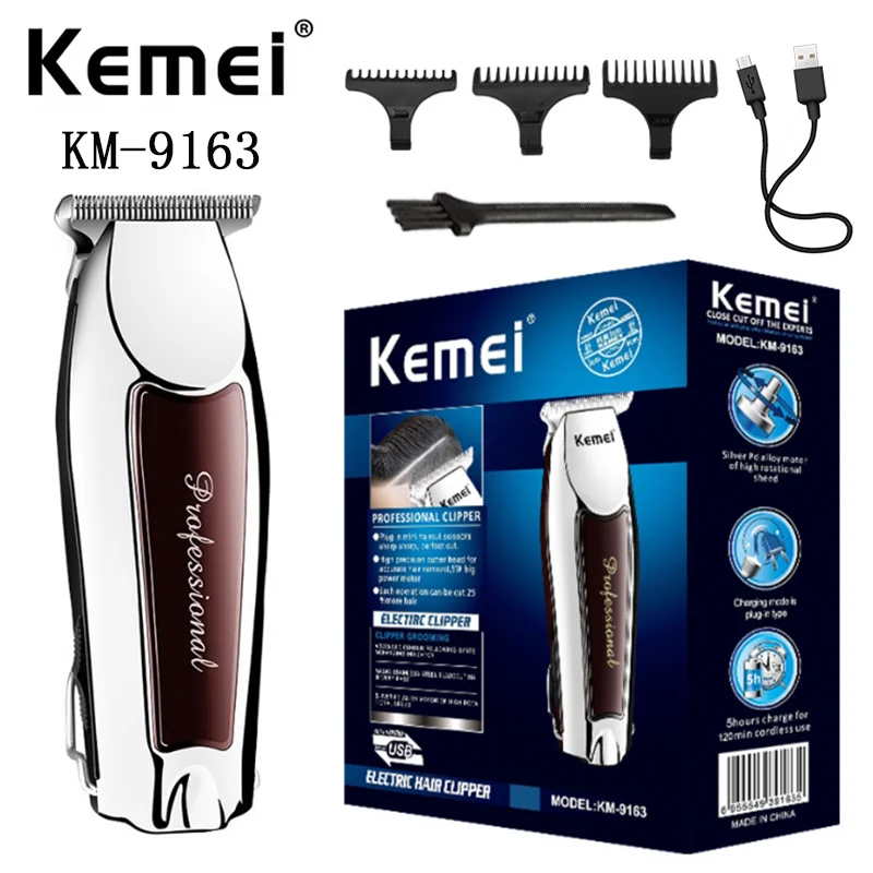 Kemei Electric Hair Clipper KM-9163 Barber Carving Trimmer Professional Hair Clipper Ceramic Blade Cordless Trimmer Mannen
Kemei Electric Hair Clipper KM-9163 Barber Carving Trimmer Professional Hair Clipper Ceramic Blade Cordless Trimmer Mannen