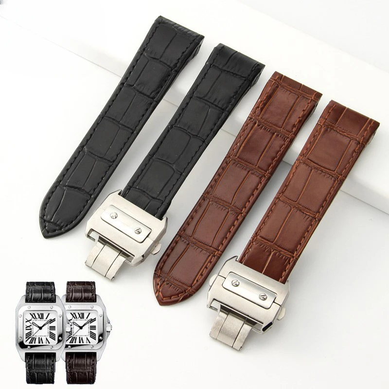 High-quality Genuine Leather Watch Band Straps men's for Cartier Santos Watch Accessories Cowhide Wristband 20 23mm with Tools
High-quality Genuine Leather Watch Band Straps men's for Cartier Santos Watch Accessories Cowhide Wristband 20 23mm with Tools