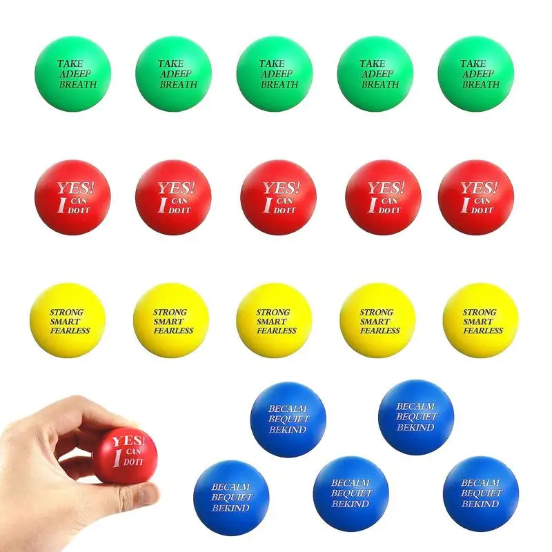 

Squeeze Toy 20PCS Children Sponge Flexible Soft Balls Kids Inspirational Words Nursery Kindergarten Toys