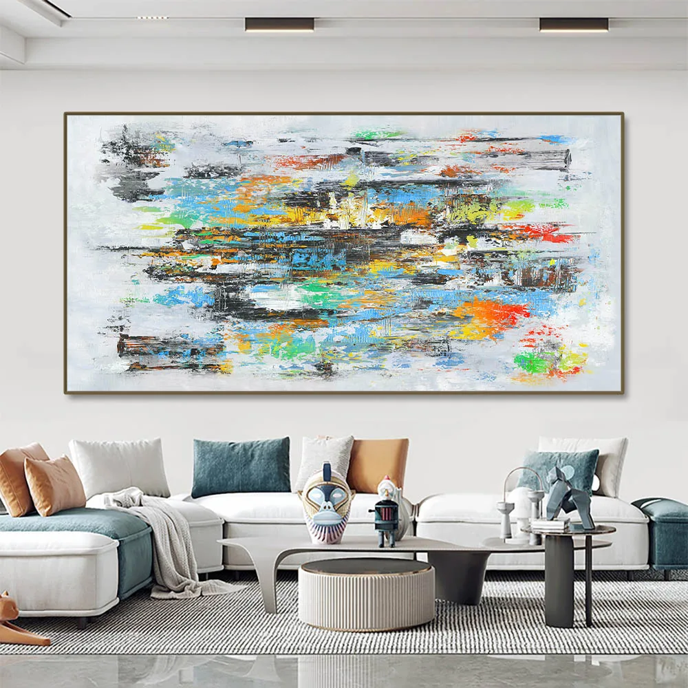 Handmade Abstract Oil Painting On Canvas For Modern Home Decor Blue Orange Artwork For Modern Living Room Wall Decoration
Handmade Abstract Oil Painting On Canvas For Modern Home Decor Blue Orange Artwork For Modern Living Room Wall Decoration