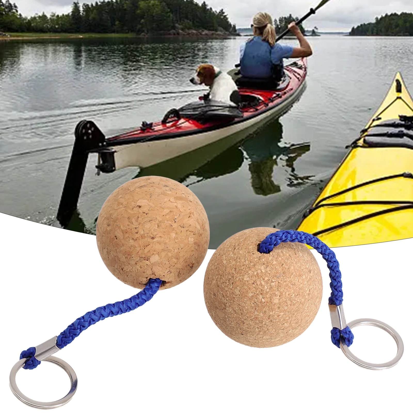 2 X Floating Cork Keyring Ball Wooden Floating Cork Ball Key Ring Sailing Boat Float Buoyant Rope Kayak Bule/Black
2 X Floating Cork Keyring Ball Wooden Floating Cork Ball Key Ring Sailing Boat Float Buoyant Rope Kayak Bule/Black