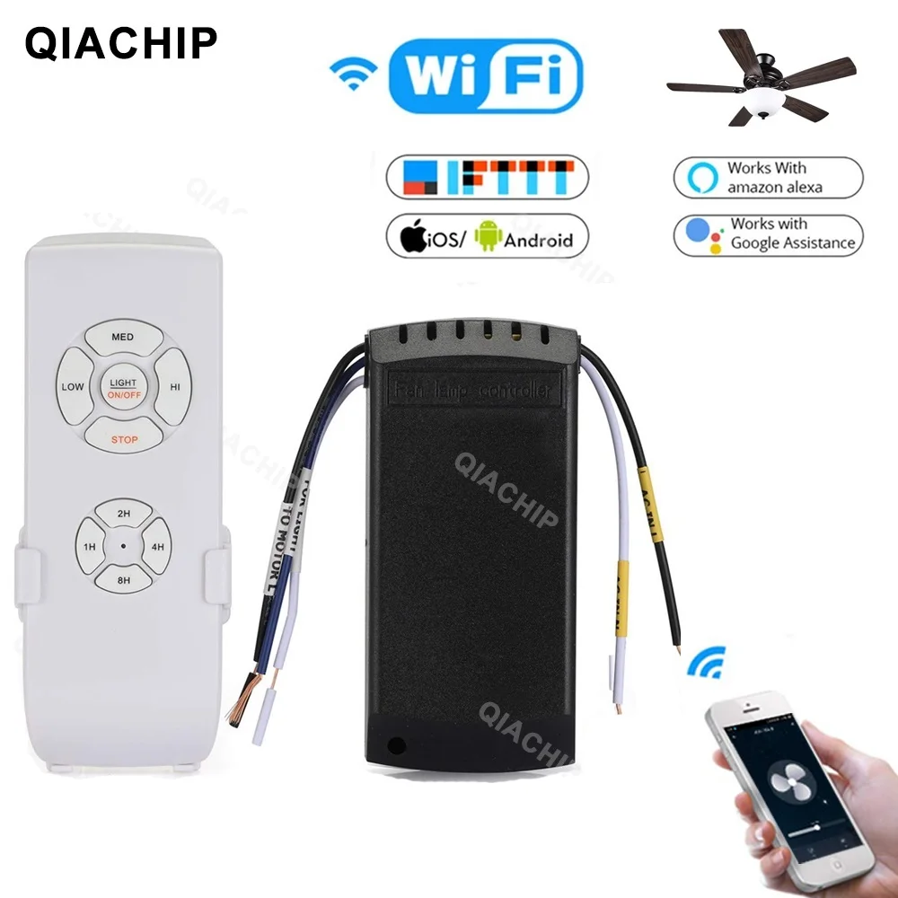 Wifi Universal Ceiling Fan Lamp Remote Control Kit Smart Home AC 110-220V Tuya/Smart Life APP Work With Alexa Google Home
Wifi Universal Ceiling Fan Lamp Remote Control Kit Smart Home AC 110-220V Tuya/Smart Life APP Work With Alexa Google Home