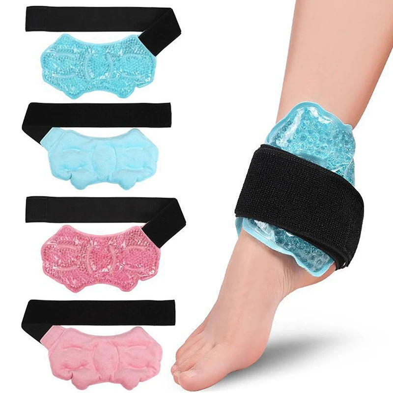 

Reusable Ankle Brace Ice Pack for Hot Cold Therapy Flexible Gel Beads Foot Cooling Aid Sports Injuries Pain Relief Ankle Support