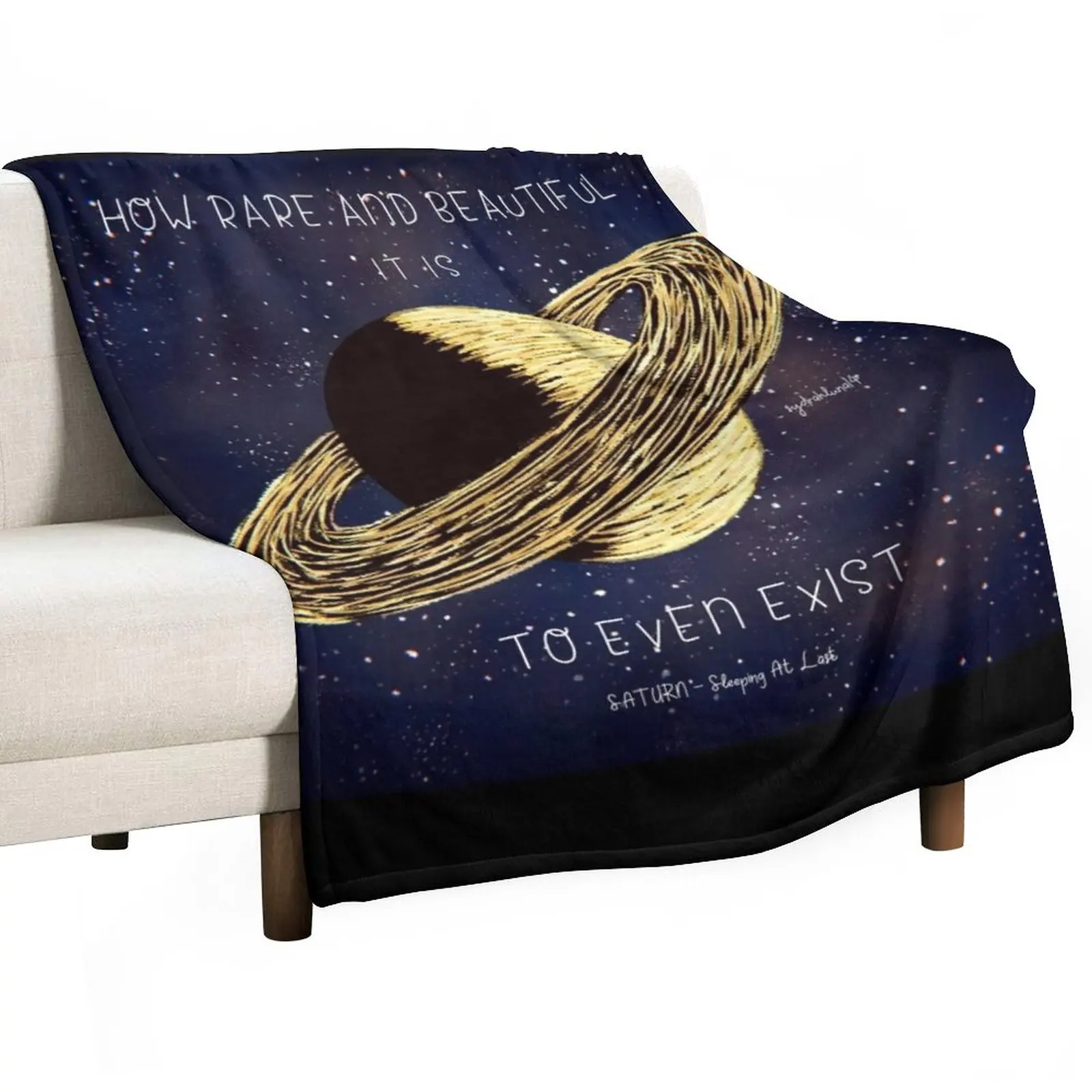 

Saturn - Sleeping At Last Throw Blanket Fluffy Shaggy Loose Blankets