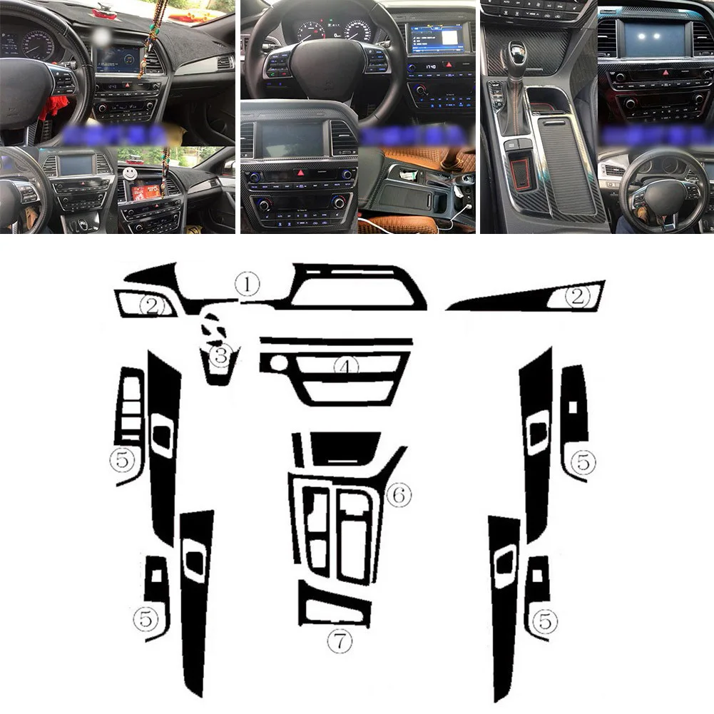 3D Carbon Fiber Black Interior Center Console Molding Sticker Decals For Hyundai Sonata 9 2015-2017 Replacement Car Part
3D Carbon Fiber Black Interior Center Console Molding Sticker Decals For Hyundai Sonata 9 2015-2017 Replacement Car Part