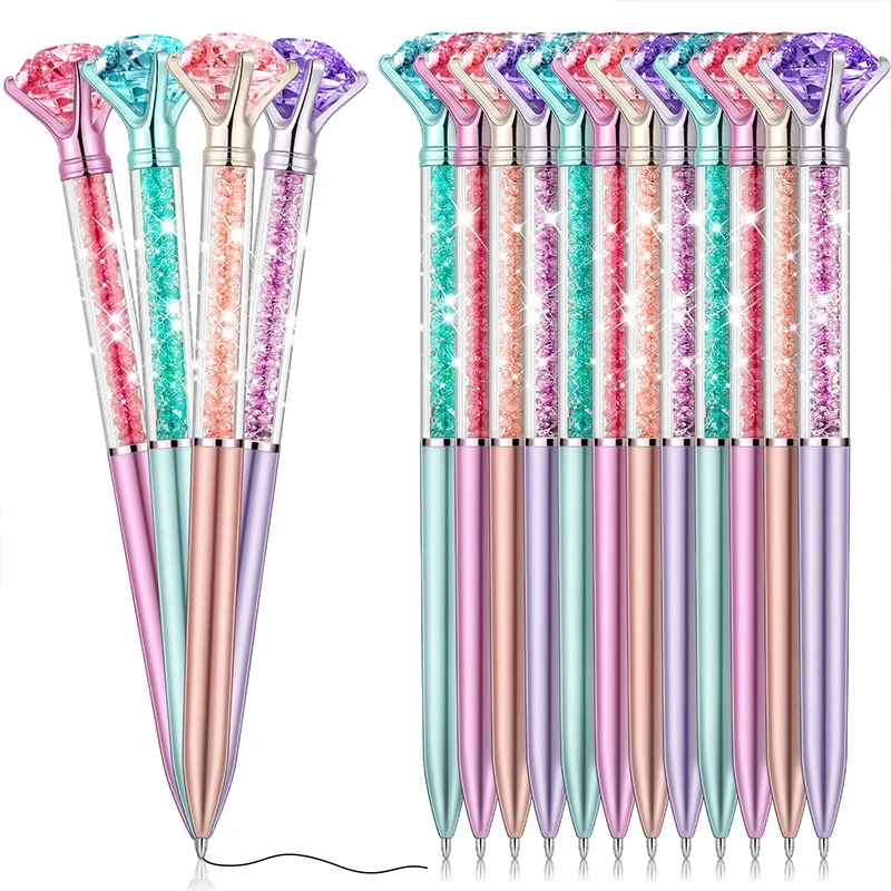 16Pcs Large Crystal Diamond Pens Christmas Gift Shiny Ballpoint Pen Black Ink Pens Suitable For School Office Supplies
16Pcs Large Crystal Diamond Pens Christmas Gift Shiny Ballpoint Pen Black Ink Pens Suitable For School Office Supplies