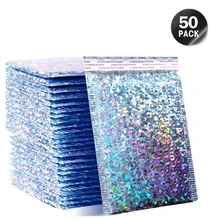 50Pcs Holographic Mailer Laser Silver Mailing Envelope Waterproof Courier Bag Padded Bubble Envelopes Packaging Bag for Shipping
50Pcs Holographic Mailer Laser Silver Mailing Envelope Waterproof Courier Bag Padded Bubble Envelopes Packaging Bag for Shipping