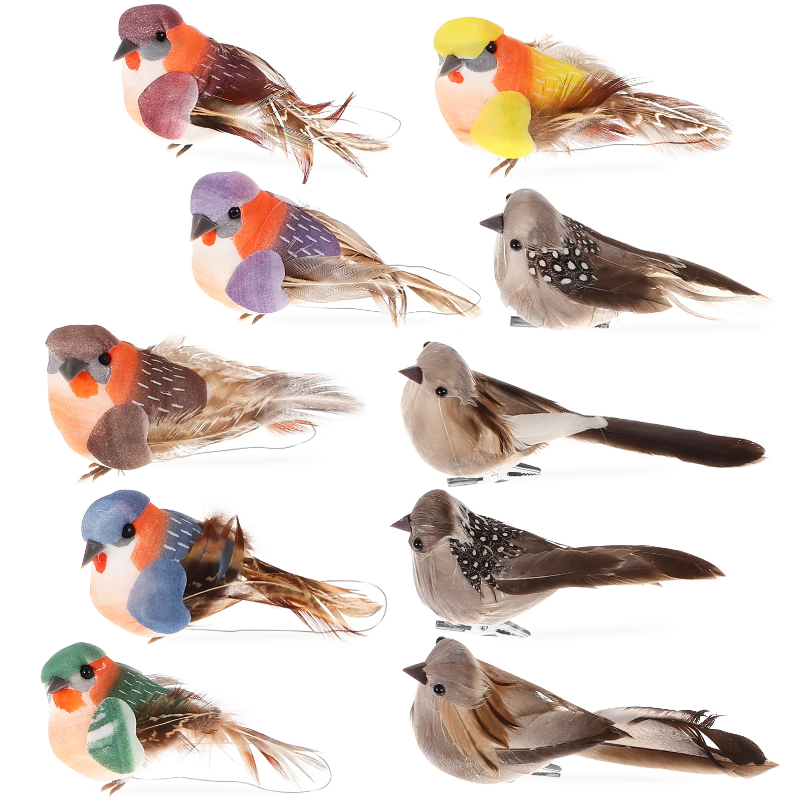 10 Pcs Artificial Birds Ornaments Simulation Foam Plume Bird Props with Clips Garden Branch Wreath Tree Decorations
10 Pcs Artificial Birds Ornaments Simulation Foam Plume Bird Props with Clips Garden Branch Wreath Tree Decorations