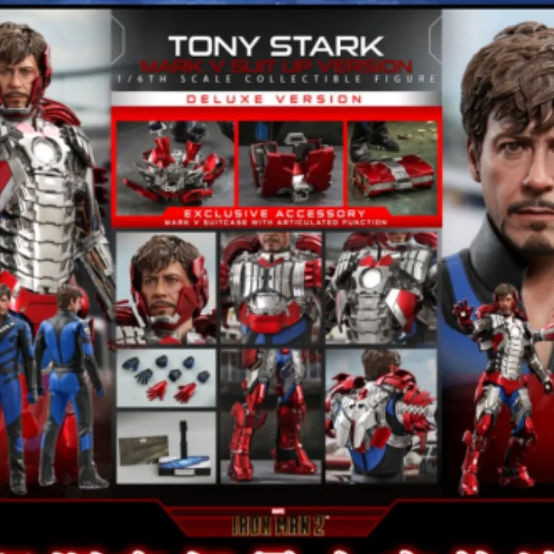

Iron Man 2 Tony Stark Mk5 Original Marvel Hottoys 1/6 Mms600/mms599 Deluxe Version Ht Anime Collectible Model Figures Toy