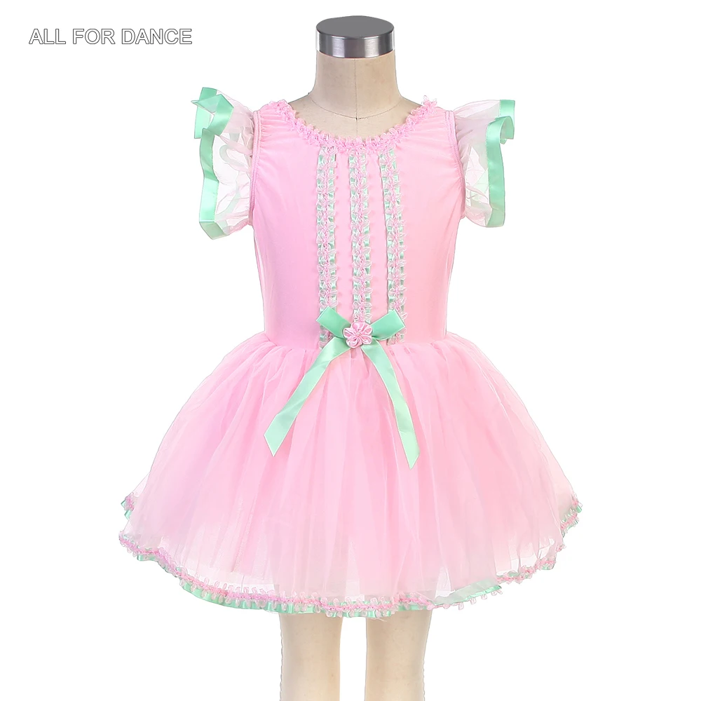 

16261 New Design Pink Spandex Bodice Ballet Dance Tutu Dress Girls Ballerina Dresses Dance Show Costume Dance Wear