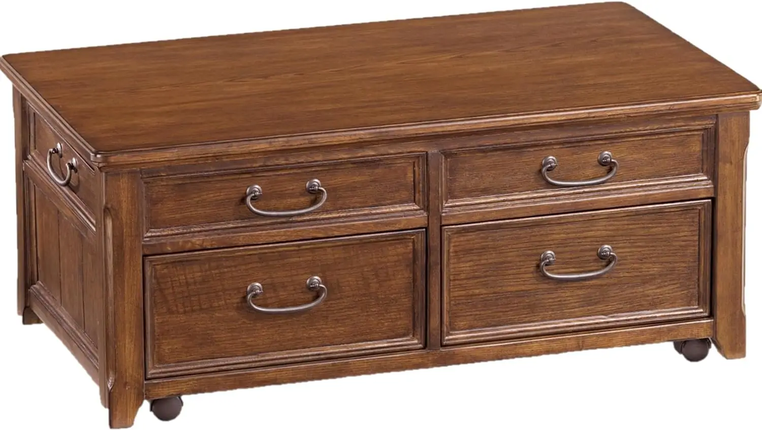 Signature Design by Ashley Woodboro Traditional Rectangular Lift Top Coffee Table with 4 Drawers and Casters For Movement
Signature Design by Ashley Woodboro Traditional Rectangular Lift Top Coffee Table with 4 Drawers and Casters For Movement