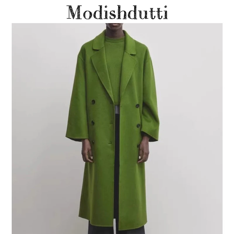 Modishdutti 2024 High Quality New Women Fashion Loose Double Breasted Woolen Coat Female Solid Casual Long Sleeve Warm Outerwear
Modishdutti 2024 High Quality New Women Fashion Loose Double Breasted Woolen Coat Female Solid Casual Long Sleeve Warm Outerwear