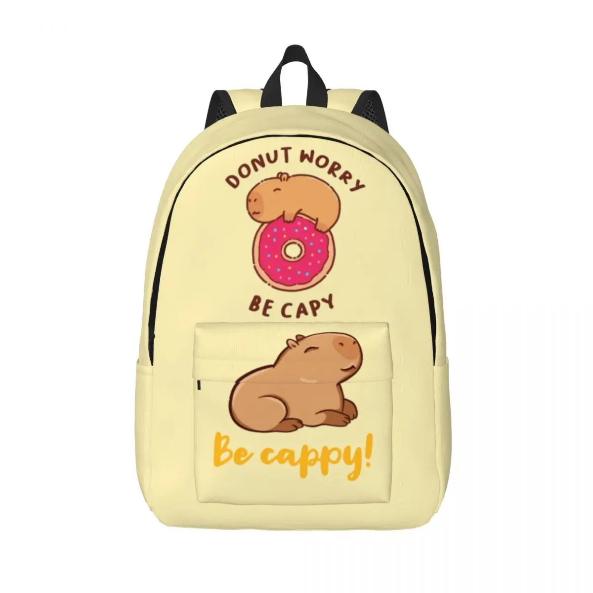 Cute Capybara Backpack Be Cappy Animal Men Polyester Daily Backpacks Soft Cute School Bags Rucksack
Cute Capybara Backpack Be Cappy Animal Men Polyester Daily Backpacks Soft Cute School Bags Rucksack