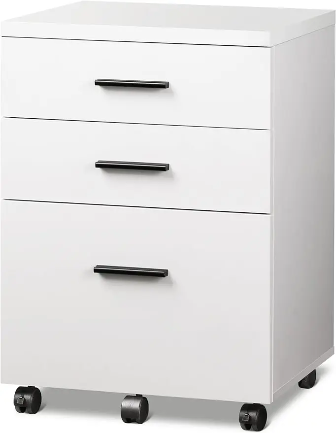 3 Drawer File Cabinet for Home Office,Durable Wood Under Desk Filing Cabinet,Rolling Printer Stand w/ Wheels,White/Black/Walnut
3 Drawer File Cabinet for Home Office,Durable Wood Under Desk Filing Cabinet,Rolling Printer Stand w/ Wheels,White/Black/Walnut