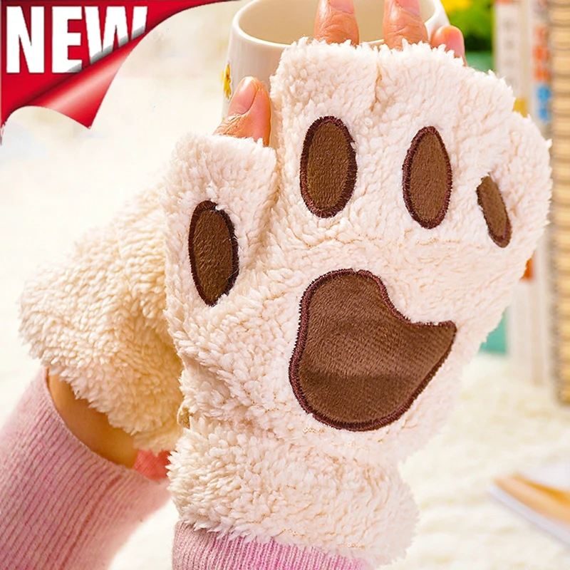New Unisex Fluffy Cat Paw Claw Fingerless Gloves Warm Soft Plush Fingerless Panda Mittens Half Finger Women Wear Christmas Gift
New Unisex Fluffy Cat Paw Claw Fingerless Gloves Warm Soft Plush Fingerless Panda Mittens Half Finger Women Wear Christmas Gift
