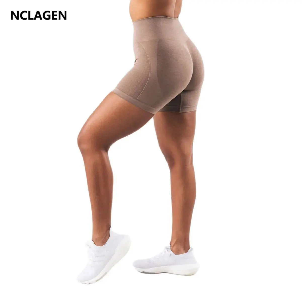 

NCLAGEN Women's Running Sports Short High Waist Biker Gym Shorts For Fitness Energy Sexy Dry Fit Breathable Workout Yoga bottoms