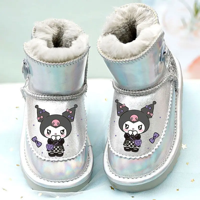 Sanrio Kuromi Child Cartoon Cotton Boots Genuine Leather Water Proof Snow Boots Winter Cotton Boots Thicken Keep Warm Anti-Slip
Sanrio Kuromi Child Cartoon Cotton Boots Genuine Leather Water Proof Snow Boots Winter Cotton Boots Thicken Keep Warm Anti-Slip