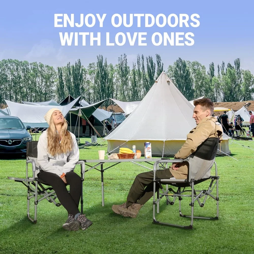 Складной стул для кемпинга, портативные стулья для газона с боковым столиком, дышащая сетчатая спинка, компактный стиль для спорта на открытом воздухе, походов
Складной стул для кемпинга, портативные стулья для газона с боковым столиком, дышащая сетчатая спинка, компактный стиль для спорта на открытом воздухе, походов