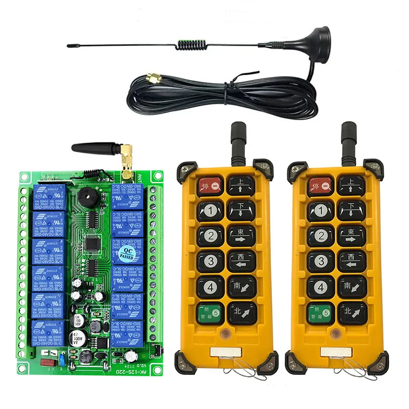 3000m Industrial DC 12V 24V 36V 48V 12CH RF Wireless Remote Control Overhead travelling crane System Receiver Suckers antenna
3000m Industrial DC 12V 24V 36V 48V 12CH RF Wireless Remote Control Overhead travelling crane System Receiver Suckers antenna