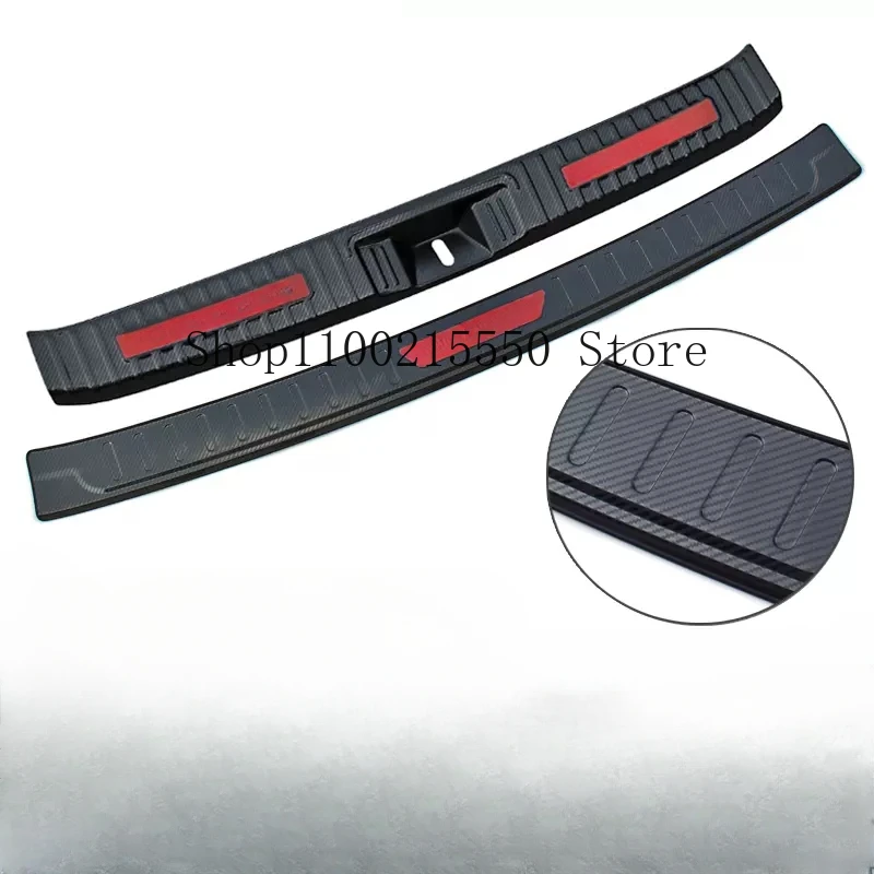 

For Toyota Highlander 2022-2024 Stainless Steel Car Rear Trunk Bumper Cover Trim Tailgate Door Sill Protector Guard Accessories