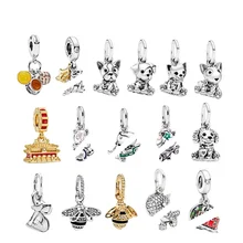 S925 Sterling Silver Frog Dinosaur Cat Dog Animal series Pendant Charm Fit Original Pandoraer Bracelet Women Jewelry DIY Unicorn 
S925 Sterling Silver Frog Dinosaur Cat Dog Animal series Pendant Charm Fit Original Pandoraer Bracelet Women Jewelry DIY Unicorn