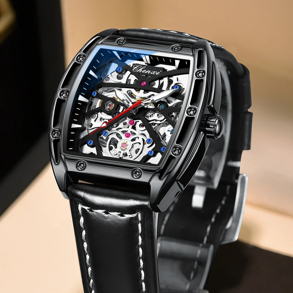 Fashion Chenxi Top Brand Mechanical Men Sport Watch Waterproof Leather Skeleton Mens Automatic Machinery Wristwatches
Fashion Chenxi Top Brand Mechanical Men Sport Watch Waterproof Leather Skeleton Mens Automatic Machinery Wristwatches
