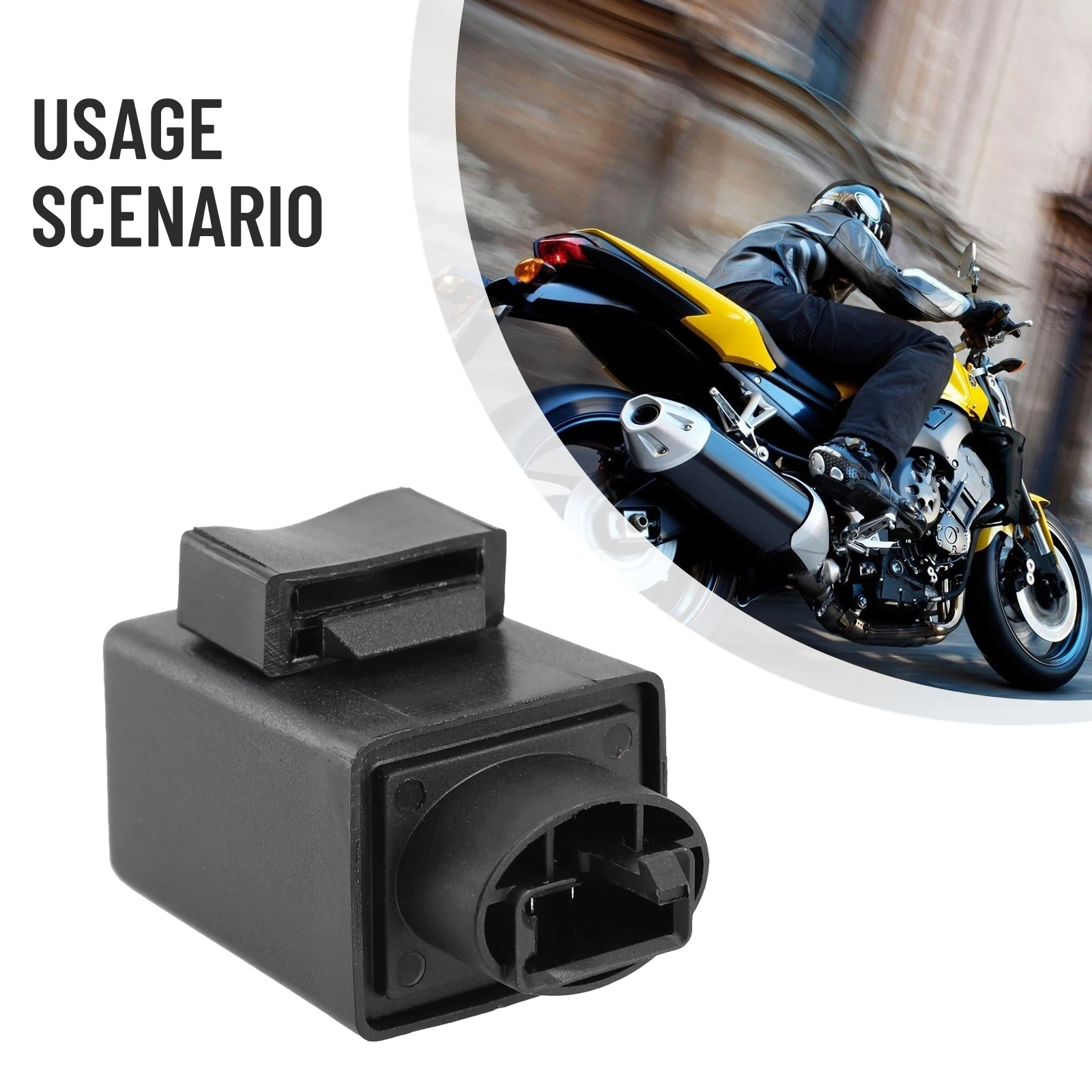 

3 Pin 12V LED Turn Signals Flasher Relay Replacement Universal ABS Black Electronic Blinker Relay accesorios para motocicletas