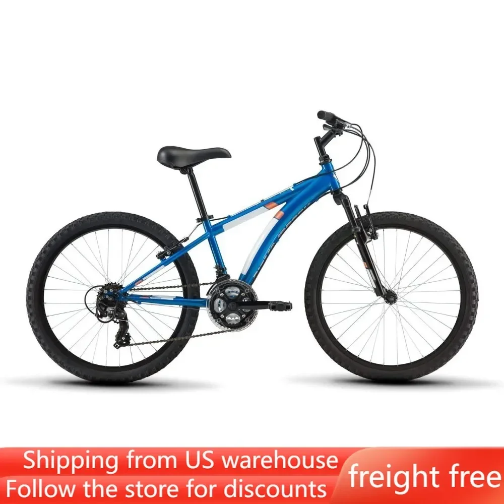 

Bicycles 24 Youth 24" Wheel Mountain Bike Adult Bicycle for Men Blue Freight Free Road Cycling Sports Entertainment