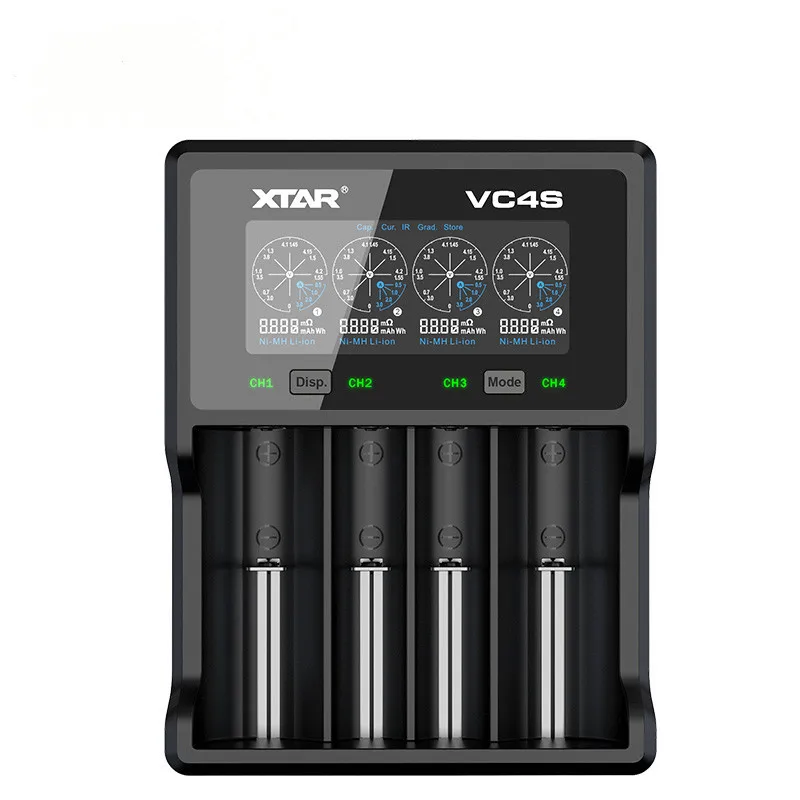 

XTAR VC4SL Intellegent LCD Battery Charger USB-C QC3.0 Fast Charging 18500 18650 18700 20700 21700 Flashlight Batteries Chargers