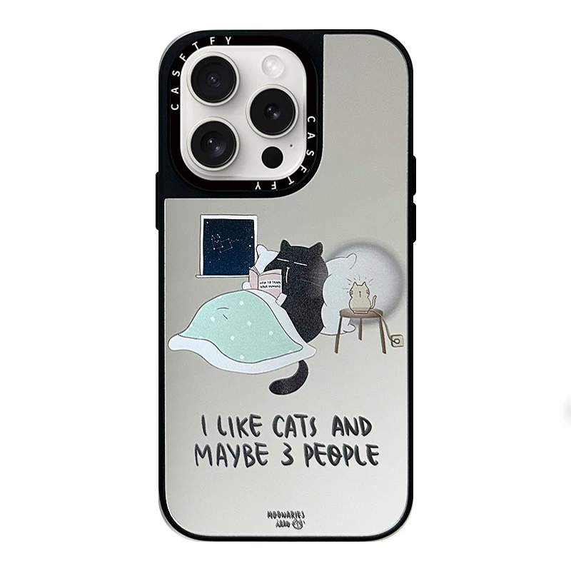 Caseti mirror illustration cute night reading cat applicable iPhone15promax anti -fall protection mobile phone case
Caseti mirror illustration cute night reading cat applicable iPhone15promax anti -fall protection mobile phone case
