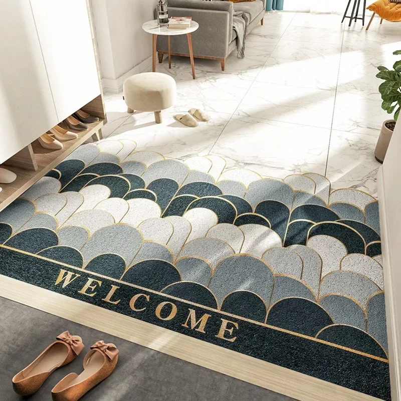 

Stair Hallway Non-Slip Entrance Doormats Pvc Welcome Pastoral Carpets Beautiful Scenery Rugs For Door Home Bathroom Mat Customi