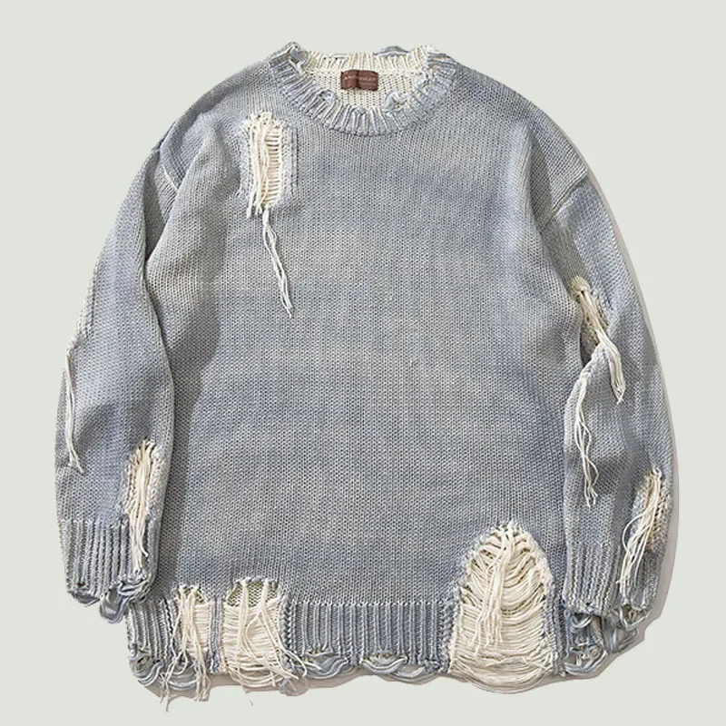 New Y2K Distressed Tassel Design Knitted Sweater Pullover Couple Hip-hop Style Clothing Long Sleeved Round Neck Loose Top
New Y2K Distressed Tassel Design Knitted Sweater Pullover Couple Hip-hop Style Clothing Long Sleeved Round Neck Loose Top