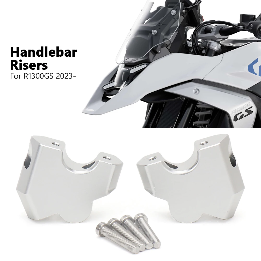 

2023 2024 For BMW R1300GS r1300gs R 1300 GS R1300 GS Motorcycle Handlebar Riser Drag Handle Bar Clamp Extend Adapter Silver