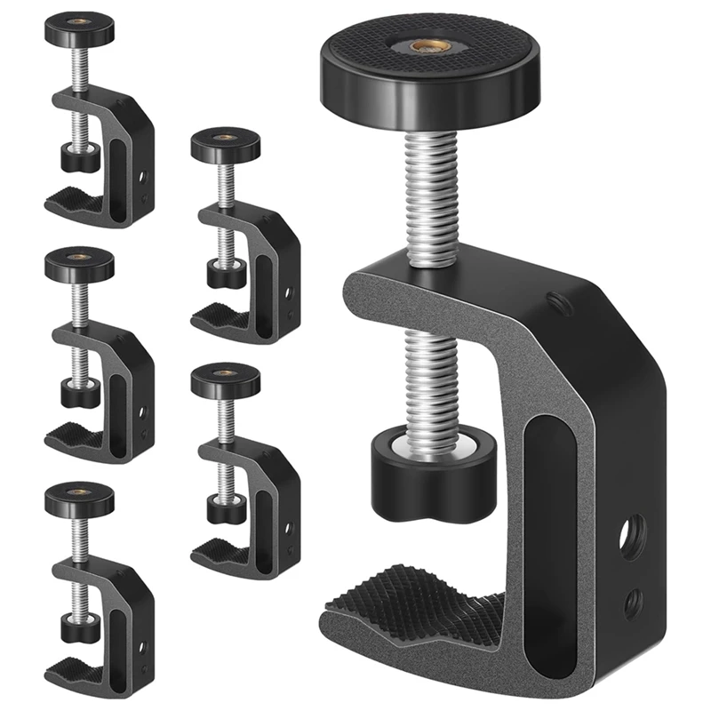 Support Clamp Table Clamp Universal C Clamp With 1/4 Inch And 3/8 Inch Thread Hole Aluminum
Support Clamp Table Clamp Universal C Clamp With 1/4 Inch And 3/8 Inch Thread Hole Aluminum