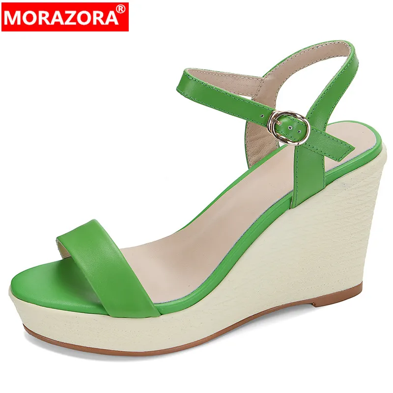 MORAZORA 2024 New Genuine Leather Platform Sandals Women Top Quality Ladies Buckle Dress Shoes Wedges High Heels Sandals
MORAZORA 2024 New Genuine Leather Platform Sandals Women Top Quality Ladies Buckle Dress Shoes Wedges High Heels Sandals