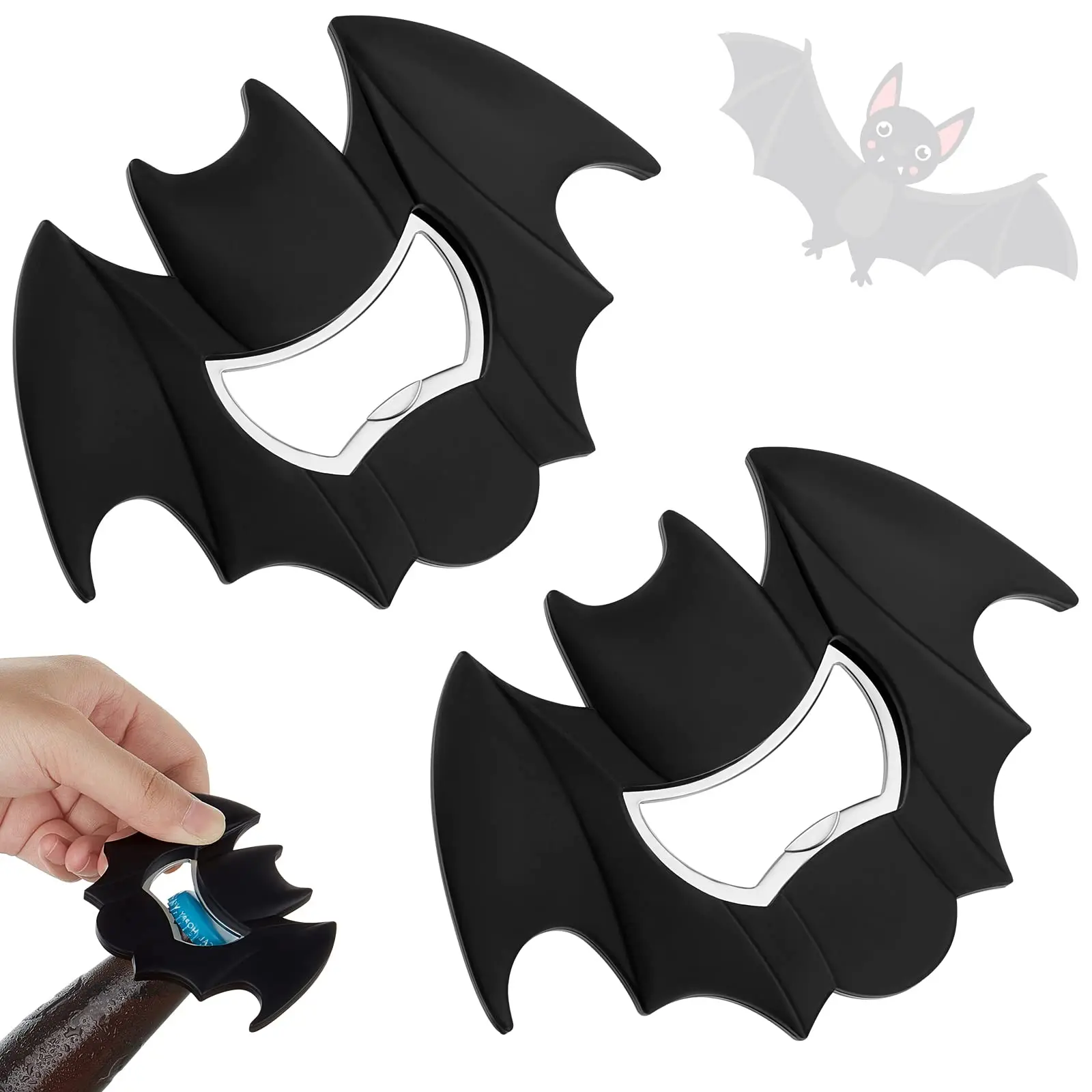 2Pcs Halloween Cool Bat Bottle Opener Stainless Steel Beer Bottle Opener Refrigerator Fridge Magnet for Kitchen Accessories
2Pcs Halloween Cool Bat Bottle Opener Stainless Steel Beer Bottle Opener Refrigerator Fridge Magnet for Kitchen Accessories