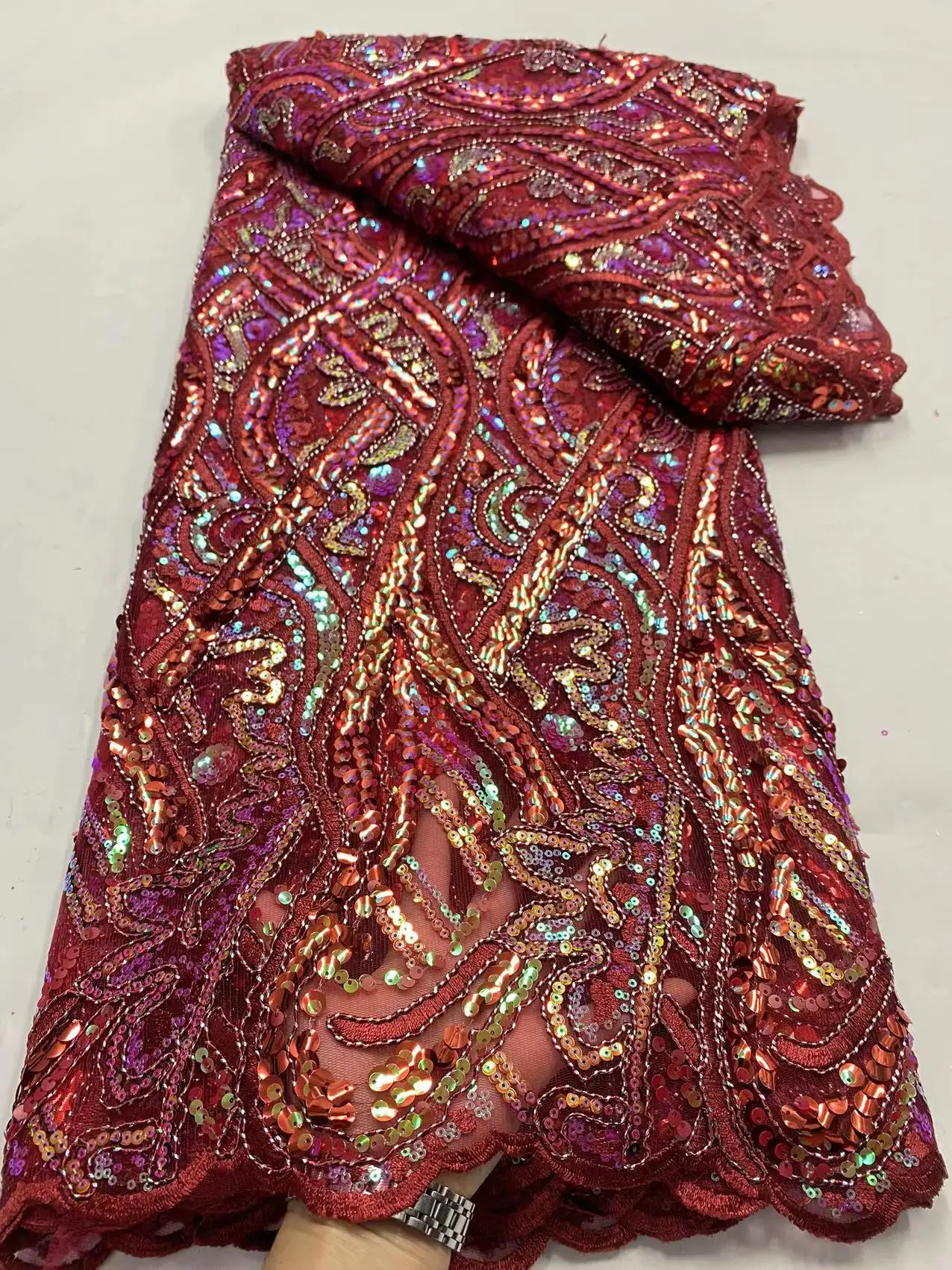 Wine Color African Mesh Lace Fabric 5Yards Nigerian French Tulle Lace 2023 Women Party Dresses Material For Chic Diy
Wine Color African Mesh Lace Fabric 5Yards Nigerian French Tulle Lace 2023 Women Party Dresses Material For Chic Diy