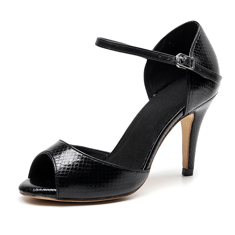 Woman Latin Ballroom Modern Dance shoes Black Leather Suede Sole Jazz salsa Cuban Slim Heels Ladies Open Toes Stiletto
Woman Latin Ballroom Modern Dance shoes Black Leather Suede Sole Jazz salsa Cuban Slim Heels Ladies Open Toes Stiletto