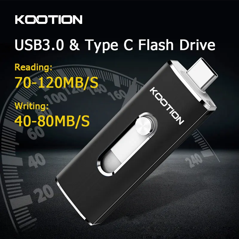 Фото флешка usb 3 0 Флеш-накопитель KOOTION U21 USB C флэшка флеш-накопитель OTG Type на 128 гб 32 ГБ 64 256