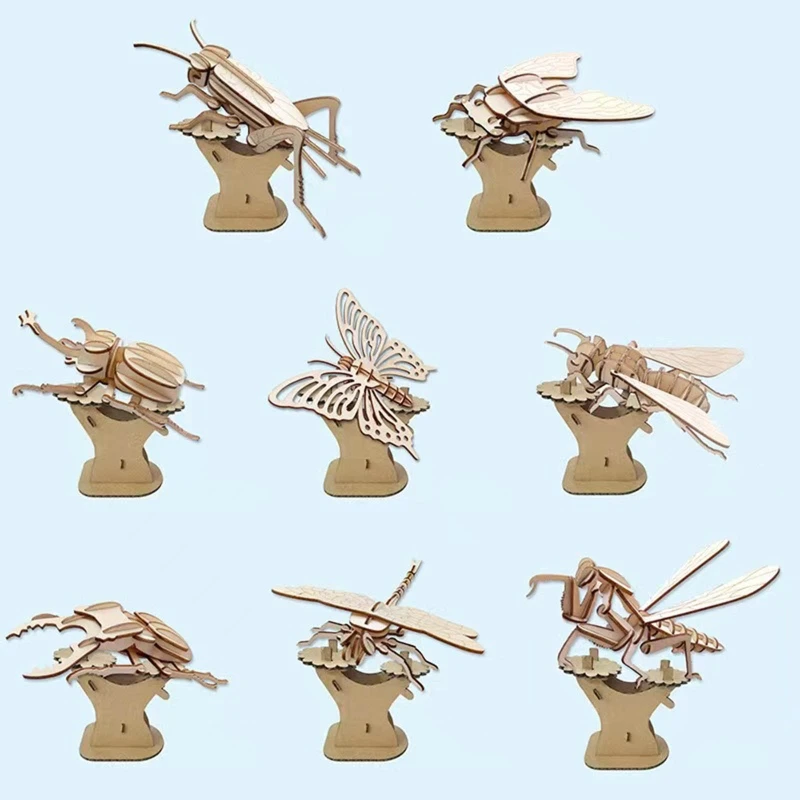 

4XBD 3D Puzzle Animal for Monster Insect DIY Assembled Mini Insect Educational Gifts for Kids Adults Crafts