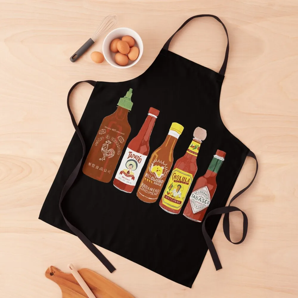 Spicy! Check out these hot sauces on black background Apron Kids For Women Kitchen Women's Dress Waiter Uniforms Apron
Spicy! Check out these hot sauces on black background Apron Kids For Women Kitchen Women's Dress Waiter Uniforms Apron